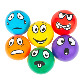 Bolde med ansigter (21 CM) - 6 Stk. 