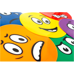 Gulvmarkering med ansigter - 6 stk.