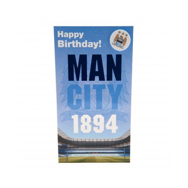 Manchester City F.C. Fdselsdagskort &amp; Badge