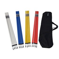 Koordinationsstnger med metalspids til agility - 16 stk. 