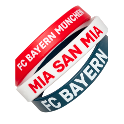 F.C. Bayern Mnchen 3 stk. Gummiarmbnd