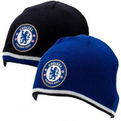 Chelsea F.C. Vendbar Strikhue med broderet logo