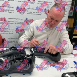 Rangers FC Gascoigne Signeret Fodboldstvle (Indrammet)