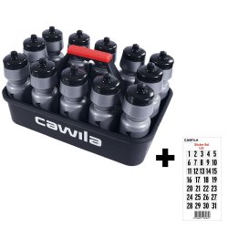 Drikkedunksholder inkl. 12 drikkedunke + Klistermrkest