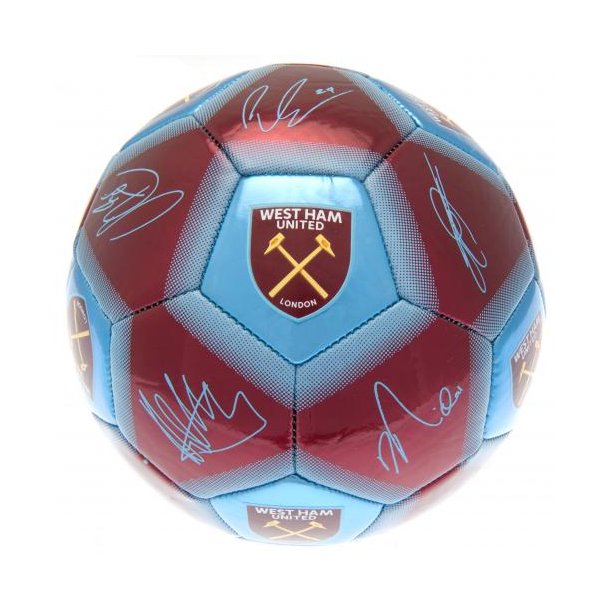 West Ham United FC Fodbold med Autografer - Str. 5