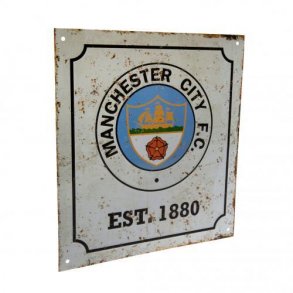 Manchester City F.C. Retro Logo Skilt