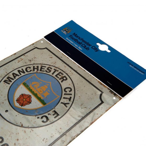 Manchester City F.C. Retro Logo Skilt