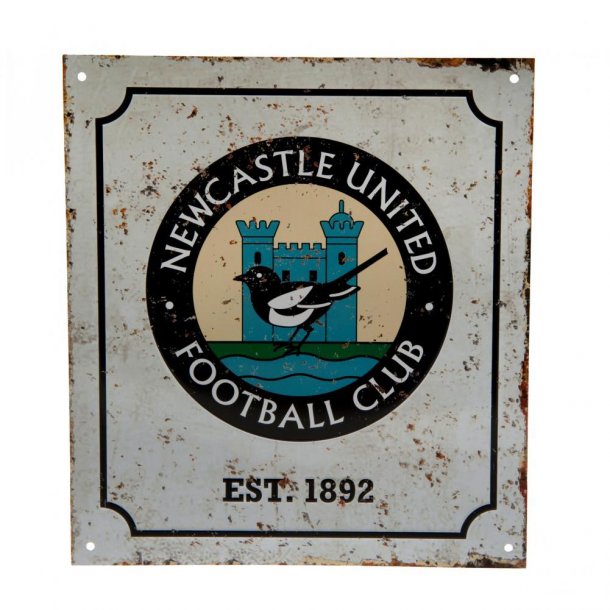 Newcastle United F.C. Retro Logo Skilt