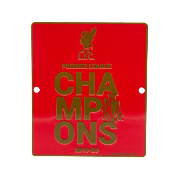 Liverpool F.C. Vinduesskilt med Premier League Champions 