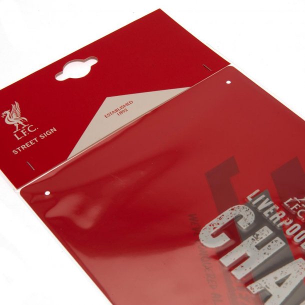 Liverpool FC Champions Of Europe Retro Gadeskilt