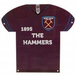 West Ham United FC Trje Metal Skilt