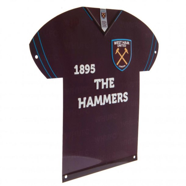 West Ham United FC Trje Metal Skilt