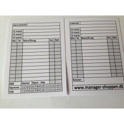 Resultat og notatkort Fodbold