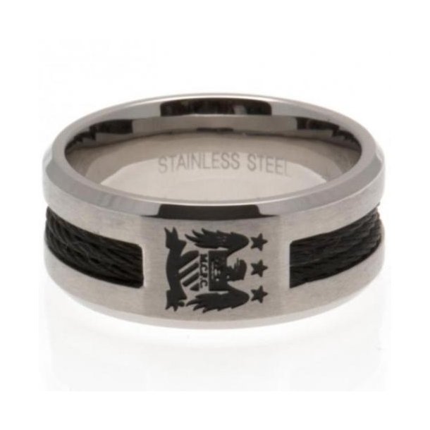 Manchester City FC Ring Med Sort Indlg - Large