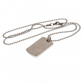 Manchester City F.C. Dog Tag Med Indgraveret Logo i Gaveske