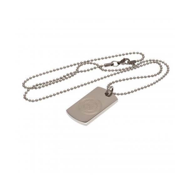 Manchester City F.C. Dog Tag Med Indgraveret Logo i Gaveske