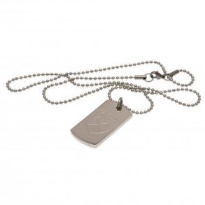 West Ham United F.C. Dog Tag Med Indgraveret Logo i Gaveske