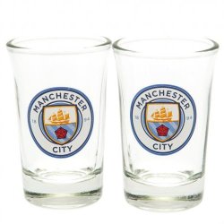 Manchester City FC 2 stk. Shotsglas
