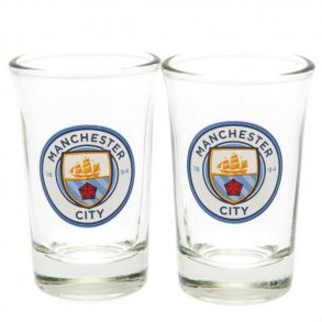 Manchester City FC 2 stk. Shotsglas
